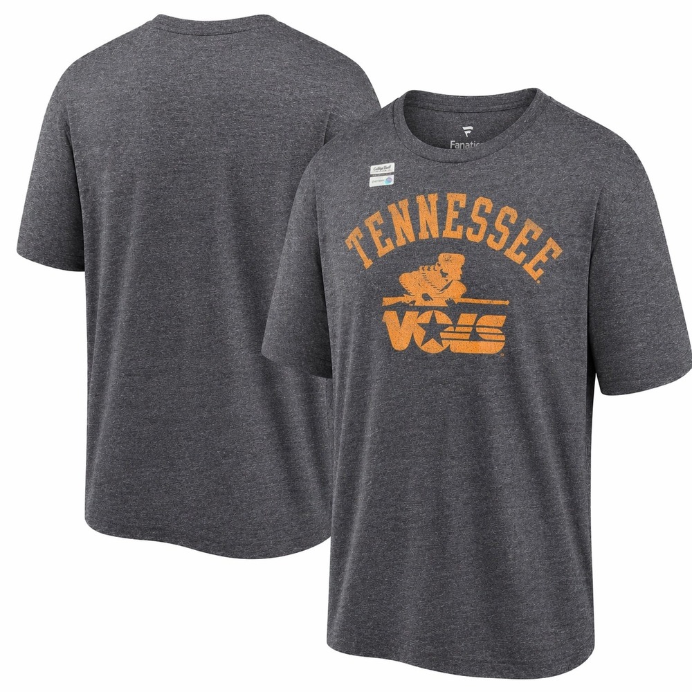 Tennessee Vols Fanatics College Vault Tee Gray Graphic XL NCAA Retro Rifleman